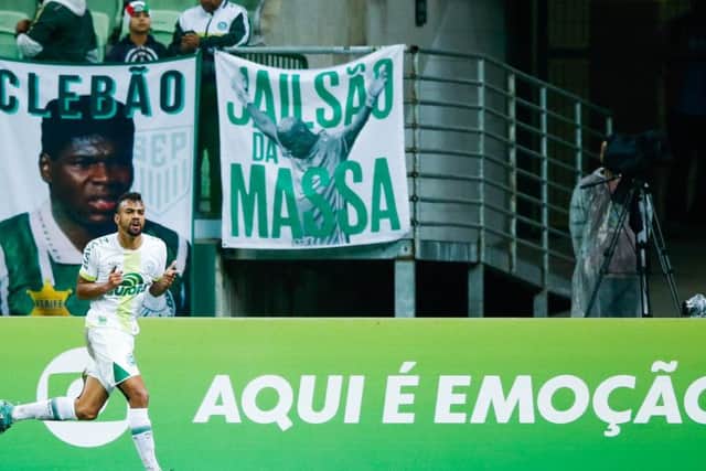 Fabricio Bruno, seen here celebrating a goal for Chapecoense, is on the cusp of a move to Red Bull Bragatino