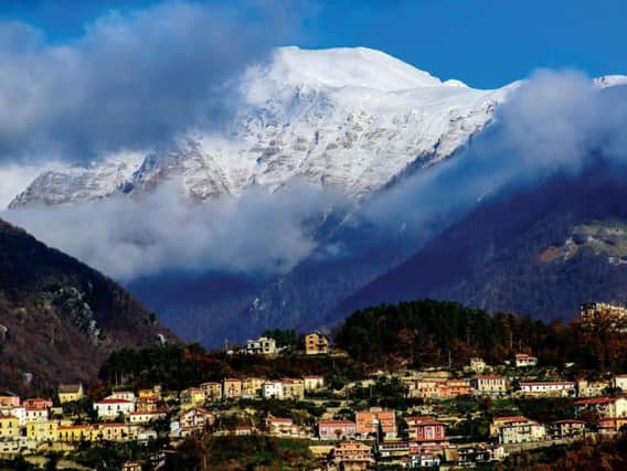 Picinisco beneath the mountains