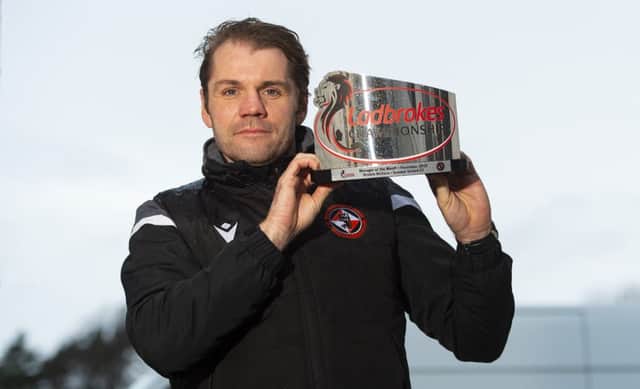 Robbie Neilson has been named manager of the month for the third time this season after guiding Dundee United to a 14-point lead at the top of the Championship. Picture: Ross MacDonald/SNS