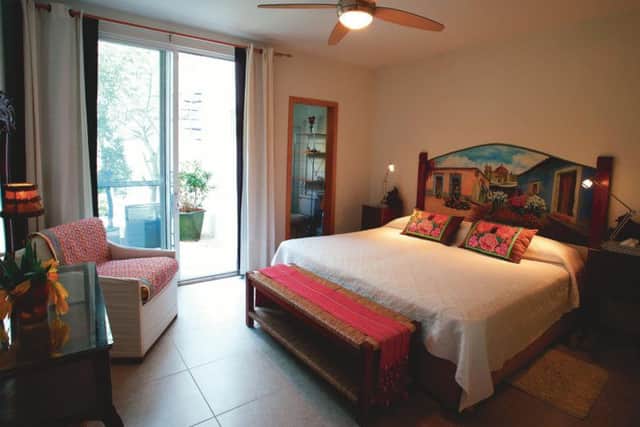 The rooms are named after flowers and decorated with colourful Oaxacan folk art