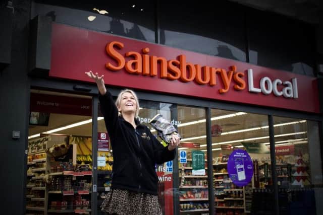 Sally Taylor from Mackie's Crisps enjoying the product. Picture: contributed.