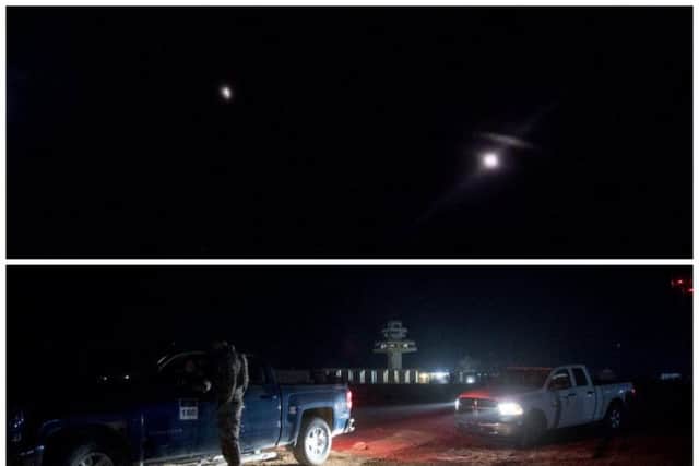Rockets were filmed being allegedly launched from Iran against the US military base in Ein-al Asad in Iraq.