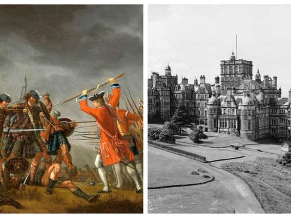 Money seized from the Jacobite estates following the Battle of Culloden in April 1746 (left) helped to fund major projects in Scotland, including the completion of the Royal Edinburgh Hospital at Morningside (right), which received around  500,000 in rebel money at today's values. PIC: Creative Commons/TSPL.