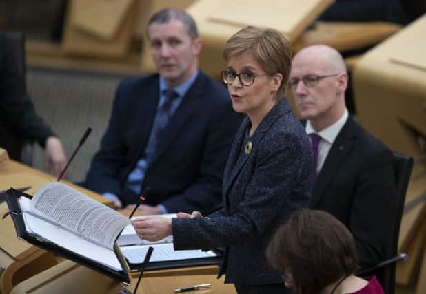 Nicola Sturgeon was challenged in parliament over problems with South Lanarkshires care services (Picture: Jane Barlow/PA)