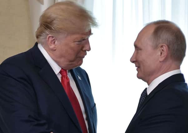 Donald Trump and Vladimir Putin meet in Helsinki after the US President spoke of his desire for an extraordinary relationship with the Russian leader (Picture: Aleksey Nikolskyi/AFP/Getty Images)