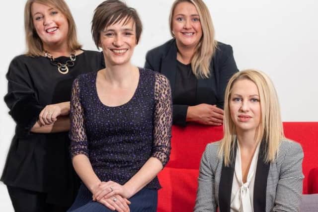 From left: Shoosmiths Glasgow hires Helen McBride, Jacqueline Alleyne, Collette Gibson and Fiona Cameron. Picture: Contributed