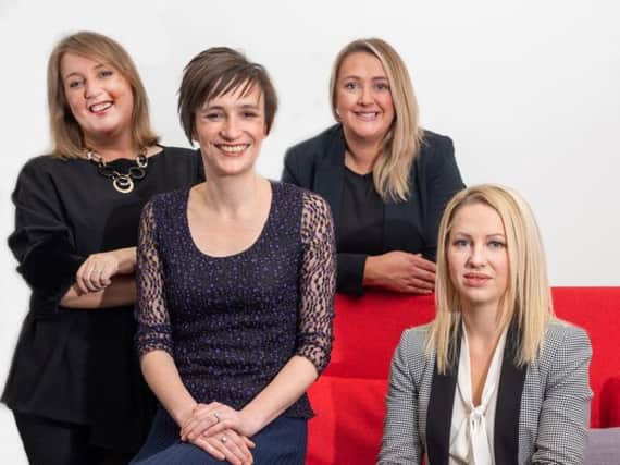 From left: Shoosmiths Glasgow hires Helen McBride, Jacqueline Alleyne, Collette Gibson and Fiona Cameron. Picture: Contributed