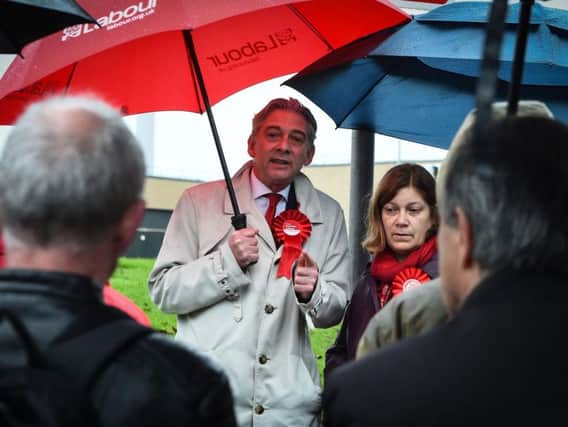 Scottish Labour leader Richard Leonard on the campaign trail during the general election. Picture: Andy Buchanan / Getty