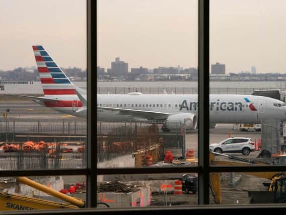 An American Airlines 737 Max sits at the gate at LaGuardia airport in New York. Photo: Don Emmert / AFP