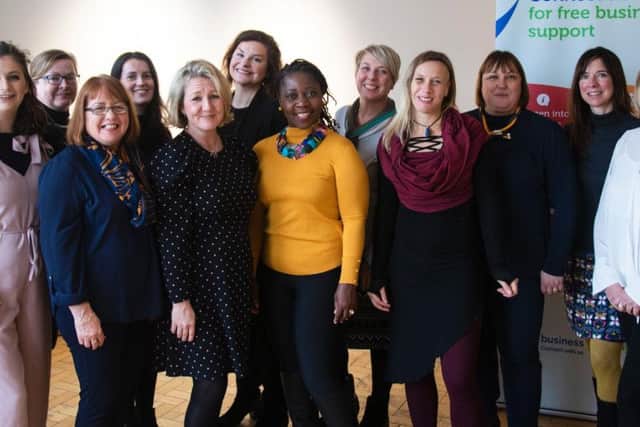 WIBs December cohort with programme designer Susan Harkins and trainer Karen Barr. Picture: Contributed