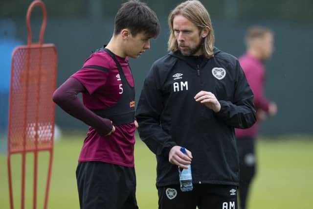 Austin MacPhee worked closely with Aaron Hickey during his time as assistant and then interim manager at Tynecastle. Picture: SNS