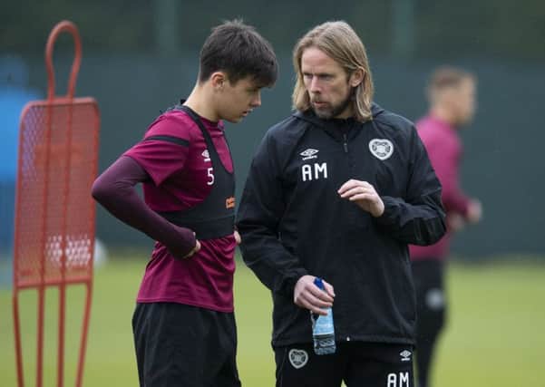 Austin MacPhee worked closely with Aaron Hickey during his time as assistant and then interim manager at Tynecastle. Picture: SNS