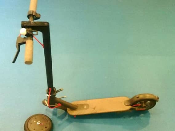 The man rode his e-scooter (pictured) while drunk and crashed into a moped injuring both the driver and pillion passenger. Picture: SWNS
