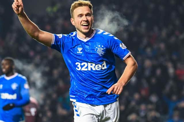 Greg Stewart in action for Rangers.