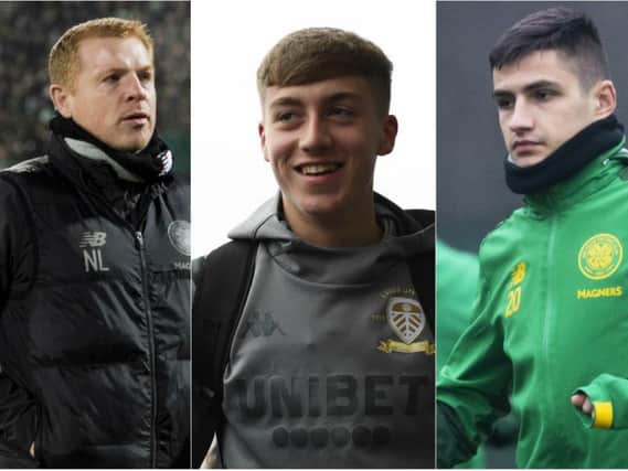 Neil Lennon spoke about Maryan Shved (far right) while Celtic have also been credited with an interest in Jack Clarke