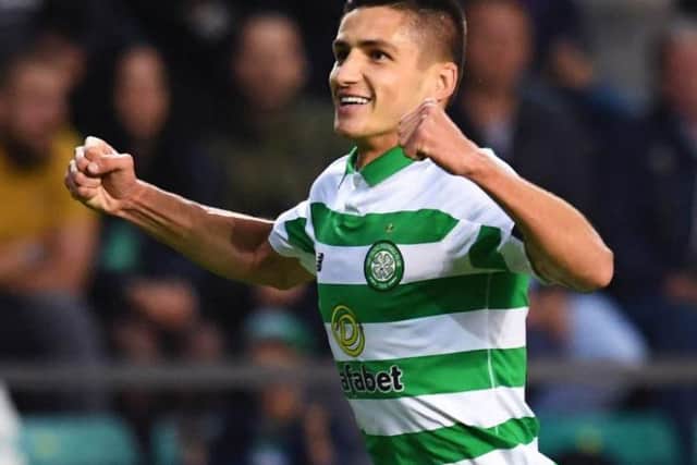 Marian Shved celebrates his goal against Nomme Kalju in Tallinn