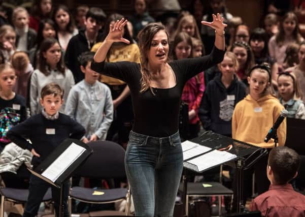 Nicola Benedetti welcomed 450 young musicians to the first Benedetti Sessions at Glasgow Royal Concert Hall PIC: John Devlin