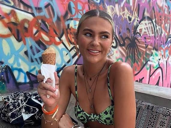 Madalyn Davis, 21, fell to her death from a cliff in Sydney. Picture: Instagram