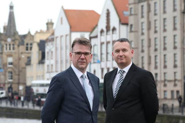 From left: CEO Edward Bruce and finance director Mark Dallas. Picture: Stewart Attwood.