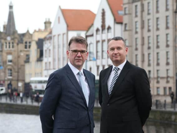 From left: CEO Edward Bruce and finance director Mark Dallas. Picture: Stewart Attwood.