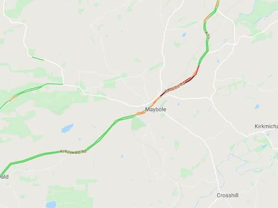 The incident occurred just north of Maybole. Picture: Transport Scotland