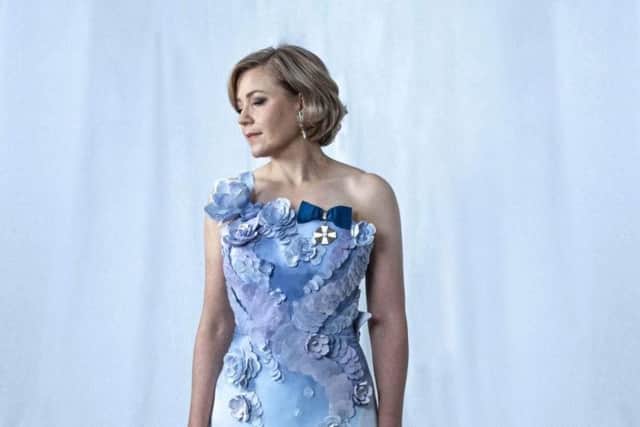 MEP Henna Virkkunen wore this dress made from a recyclable FSC-certified wood pulp fibre at a Finnish Independence Day event. Picture: Contributed