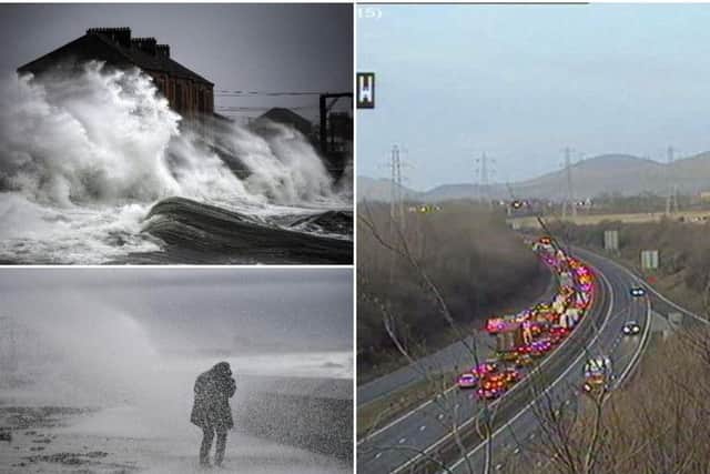 Storm Brendan: Major traffic delays on Scotland's busiest roads and railway services