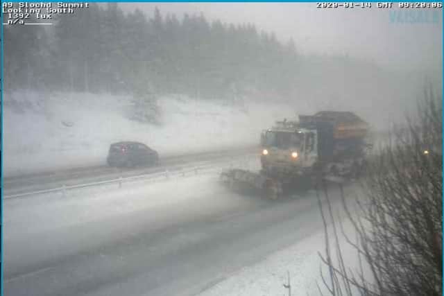 Gritters at work on the A9 to combat the icy conditions picture: Bear NW Trunk Roads