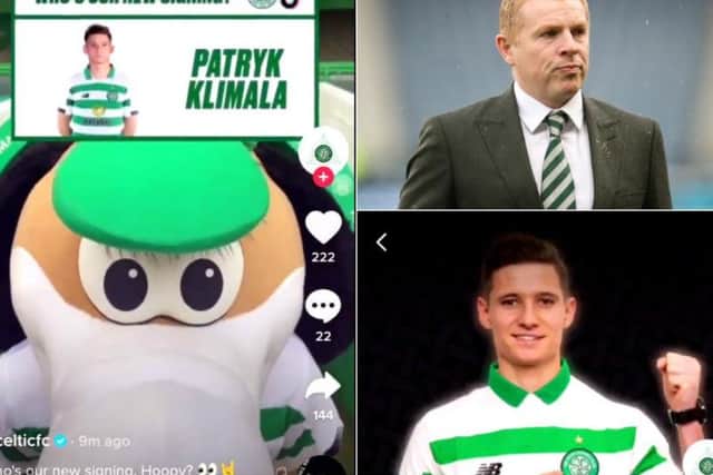 Neil Lennon has made his first signing of the January transfer window - with the club announcing Patryk Klimala's arrival on TiKToK
