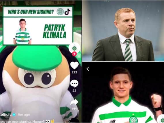 Neil Lennon has made his first signing of the January transfer window - with the club announcing Patryk Klimala's arrival on TiKToK