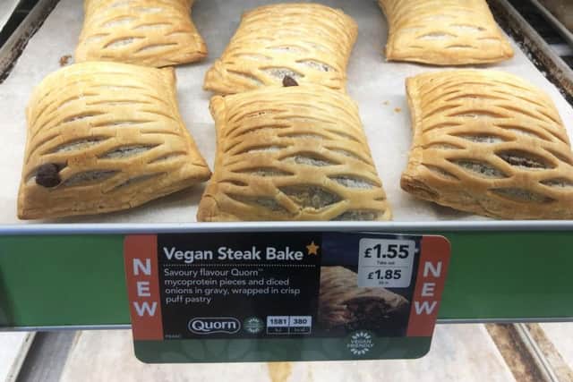 Top selling delivery items so far have included the firm's vegan sausage roll and steak bake. Picture: Owen Humphreys/PA Wire