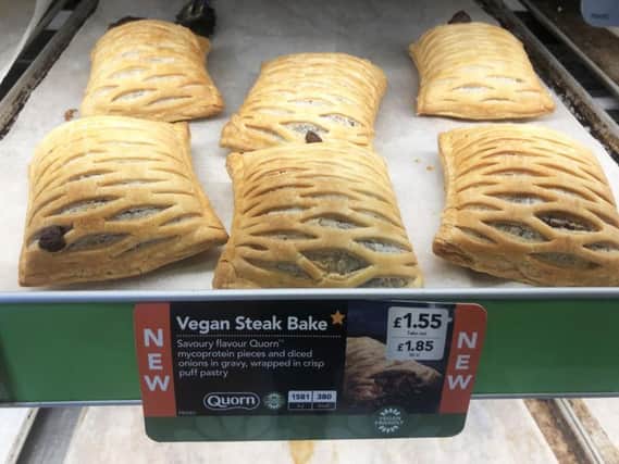Top selling delivery items so far have included the firm's vegan sausage roll and steak bake. Picture: Owen Humphreys/PA Wire