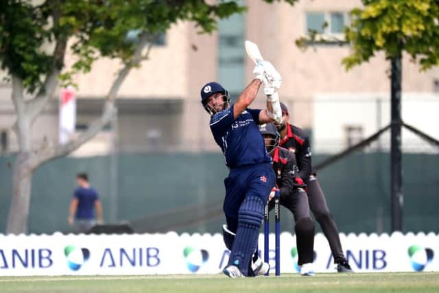 Kyle Coetzer in action against the United Arab Emirates