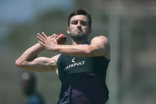 Mark Wood during a practice session ahead of the third Test. Picture: Stu Forster/Getty