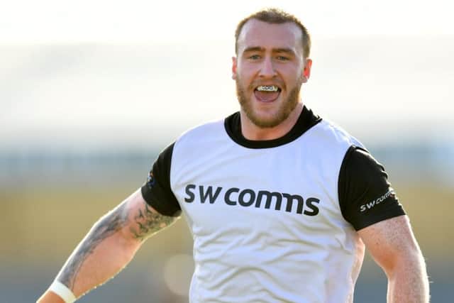 New Scotland captain Stuart Hogg during an Exeter training session yesterday. Picture: Dan Mullan/Getty