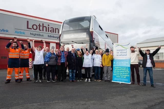 ***** FREE FIRST USE PR PICS ***** Members of Lothian and the Support In Mind Scotland charity join together for the announcement that Lothian will be supporting the charity for the next two years In pic............ (c) Wullie Marr Photography