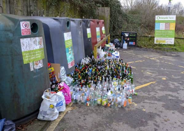 Not everything can be recycled like these glass bottles and manufacturers need to do more (Picture: Steve Parsons/PA Wire)