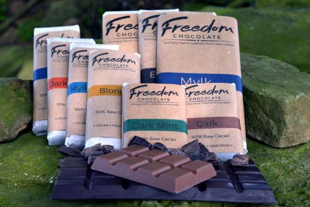 The Freedom Chocolate range, made in Dumfries, is free from dairy, gluten, nuts and soy. Picture: Contributed