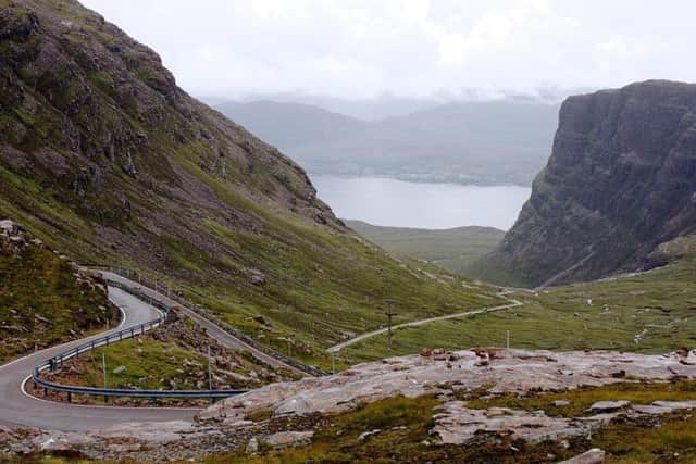 The condition of the historic, high-altitude road to Applecross is now at a 'tipping point' given the influx of motorists on the route, which is now included on the North Coast 500, and the need for more road maintenance. PIC: Contributed.