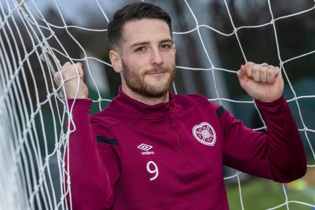 Hearts' Conor Washington ahead of the cup tie against Airdrieonians. Picture: Bill Murray/SNS