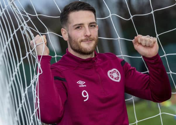 Hearts' Conor Washington ahead of the cup tie against Airdrieonians. Picture: Bill Murray/SNS
