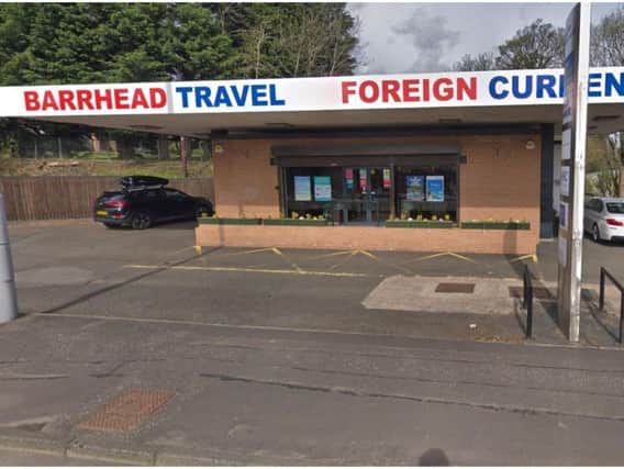 The intruder broke into the travel agents and stole thousands of pounds worth of foreign cash