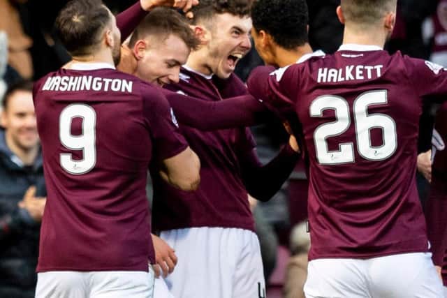 Andy Irving celebrates his goal.