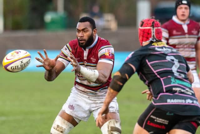 Mesu Kunavula in action for Watsonians against Ayr. Picture: Ian Georgeson