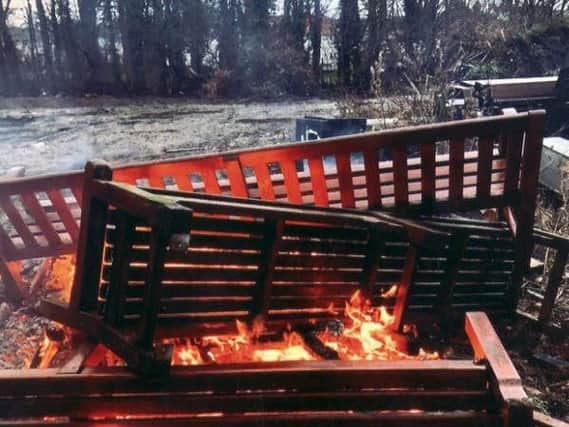 Removed from West Princes Street Gardens with some memorialising Victoria Cross holders according to one council source, the benches sat at the councils Inch Depot for more than a year before being set alight. Picture: EEN