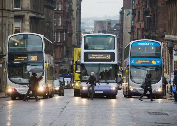 Hope Street in Glasgow was once again found to be Scotland's most polluted street (Picture: John Devlin)