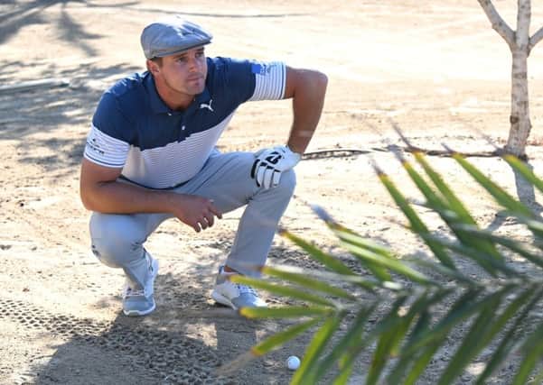 Even Bryson DeChambeau, one of the notoriously slow players on the circuit, moved faster in Abu Dhabi. Picture: Getty