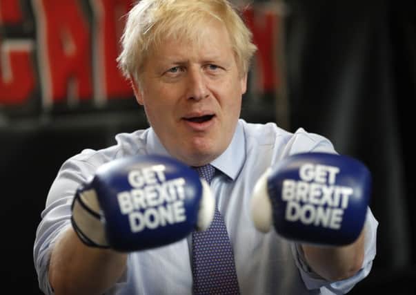 Boris Johnson campaigns ahead of Decembers general election with a simple message for voters (Picture: Frank Augstein - WPA Pool/Getty Images)