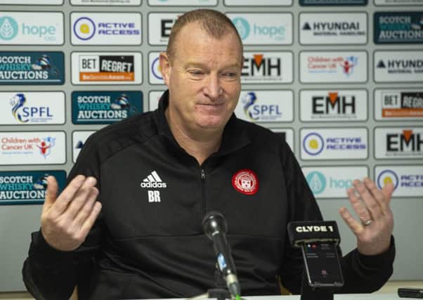 Hamilton manager Brian Rice speaks about his addiction. Picture: Ross MacDonald/SNS Group