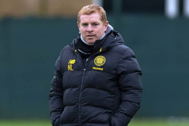 Celtic manager Neil Lennon supervises training ahead of the game at Kilmarnock. Picture: Alan Harvey/SNS